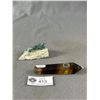 Image 2 : New Flourite Crystal Pipe and 3" L Flourite Specimen