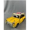 Image 2 : Vintage Yellow Die Cast Mini with Union Jack Roof and Package of Matchbox Cars