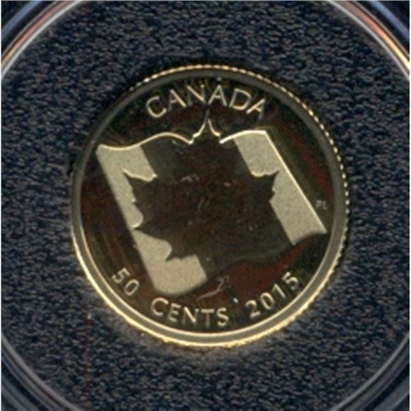 2015 1/25 oz .9999 Fine Gold Coin "Flag, Maple Leaf" Tax exempt