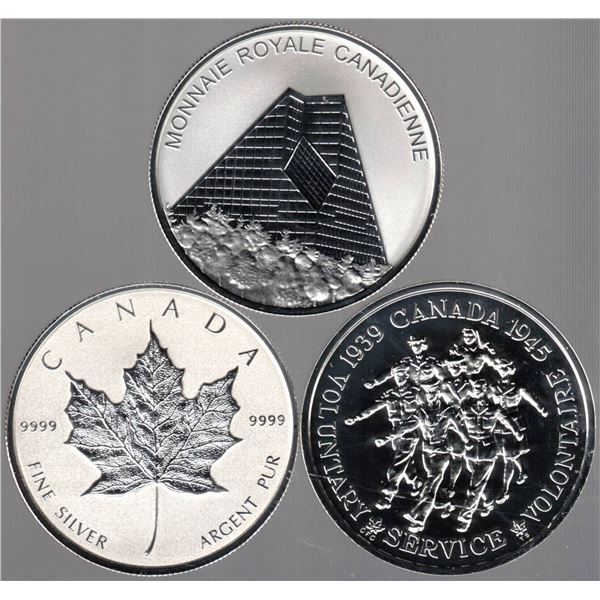 2018-2019-2020 Canada Medallion, Fine Silver, Tax Exempt