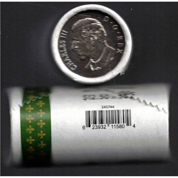 2023 King Charles III 50¢ Roll, Special Wrap, 25 pcs