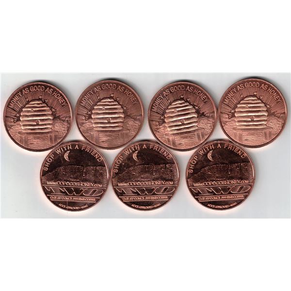 .999 Pure Copper "Money as good as Honey X 7 round