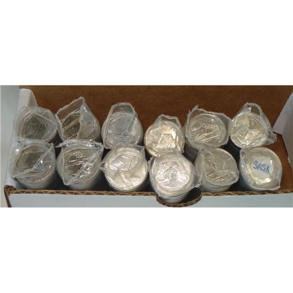 1992 25¢ Provincial Roll Set, Pure Nickle All BU