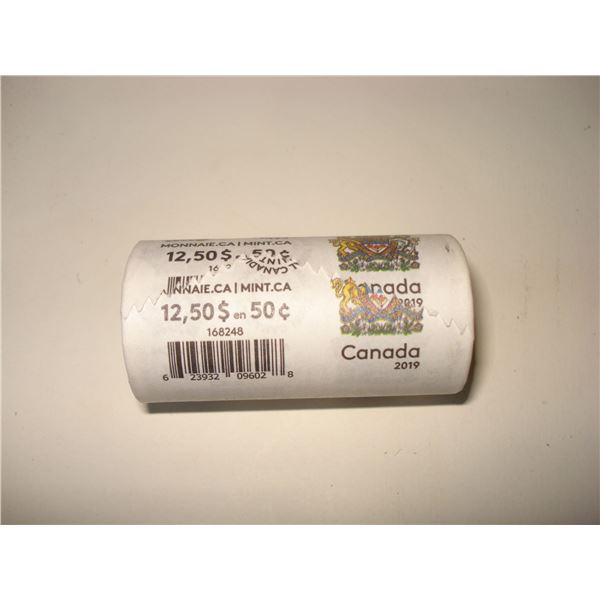2019 Canada 50¢ Roll Special Wrap, 25 pcs