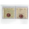 Image 1 : PCCS 1964 Canada 1¢ PL65, ICCS 1968 Canada 1¢ MS64