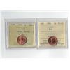 Image 1 : PCCS 1965 1¢ MS64 LrgBds B5, ICCS 1992 Canada 1¢ MS65 Professional Coin Certification System