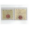 Image 1 : PCCS 1968 Canada 1¢ MS64, ICCS 2001 Canada 1¢ MS65 Professional Coin Certification System
