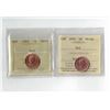 Image 1 : PCCS 1969 Canada 1¢ MS64, ICCS 2002 Canada 1¢ MS66 Professional Coin Certification System