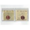 Image 1 : PCCS 1970 1¢ MS64, ICCS 2002P 1¢ MS66  Professional Coin Certification System