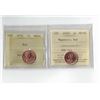Image 1 : PCCS 1976 1¢ MS64, ICCS 2006P 1¢ MS65  Professional Coin Certification System