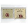 Image 1 : PCCS 1975 1¢ MS64, ICCS 2007 1¢ MS65  Professional Coin Certification System