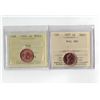 Image 1 : ICCS 1977 1¢ MS67 NBU, PCCS 1982 1¢ MS64,  Professional Coin Certification System