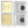 Image 1 : ICCS 1977 25¢ MS67 NBU, PCCS 2023 25¢ MS65; 4 Pearls,  Professional Coin Certification System