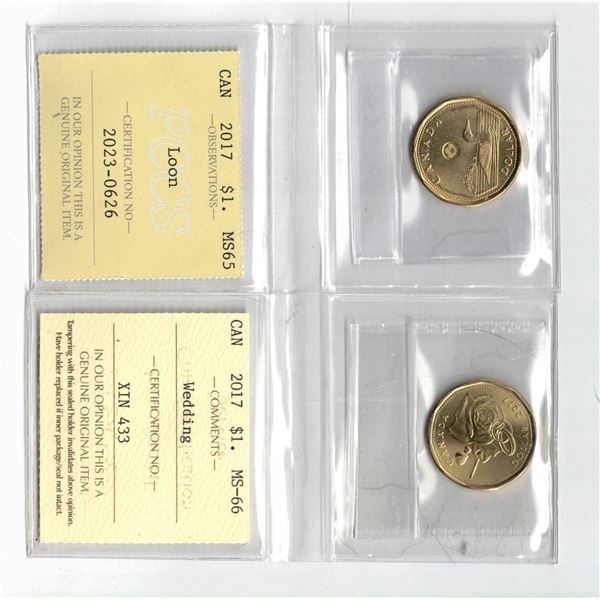 PCCS-ICCS 2017 $1. Wedding MS66, 2017$1. Loon MS65