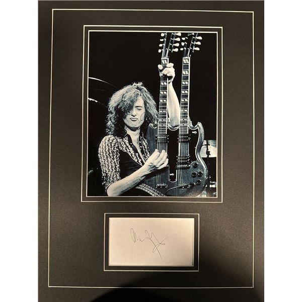Jimmy Page Autographed Custom Display