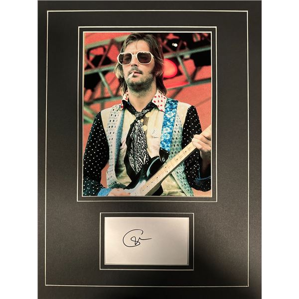 Eric Clapton Autographed Custom Display