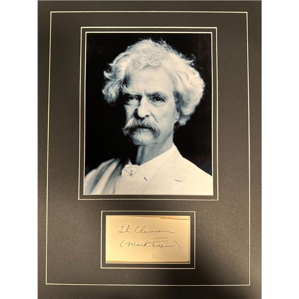 Mark Twain Autographed Display