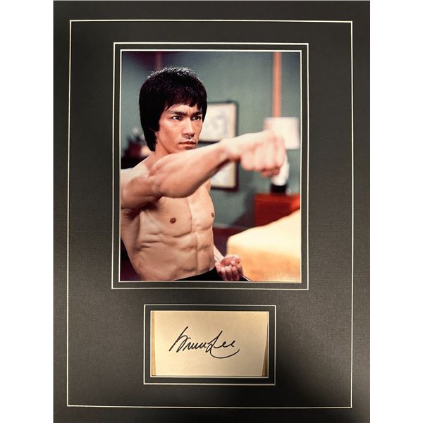 Bruce Lee Autographed Display