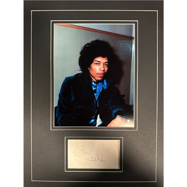 Jimi Hendrix Autographed Display