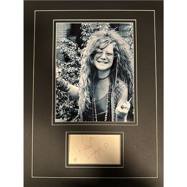 Janis Joplin Autographed Display