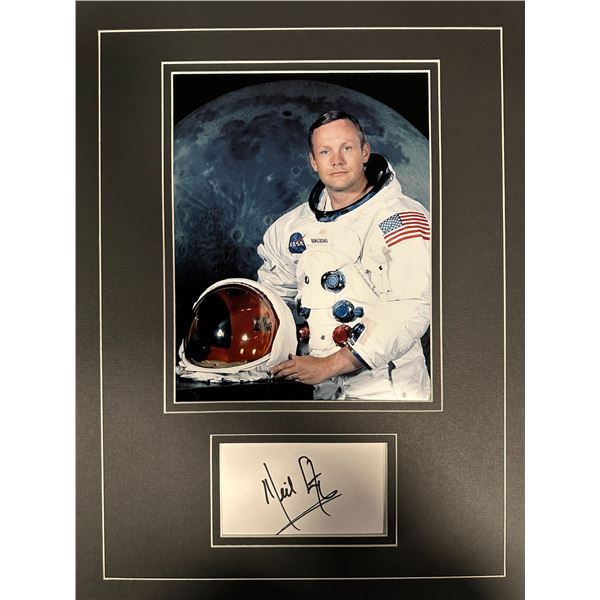 Neil Armstrong Autographed Display