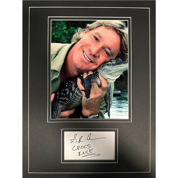 Steve Irwin Autographed Display