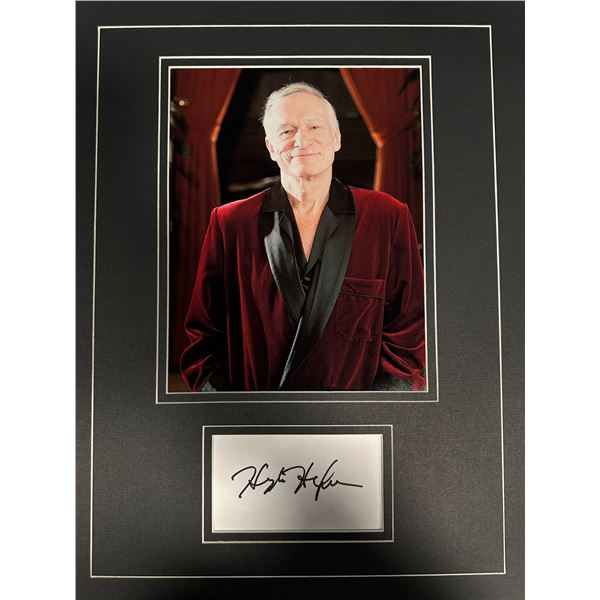 Hugh Henfer Autographed Display