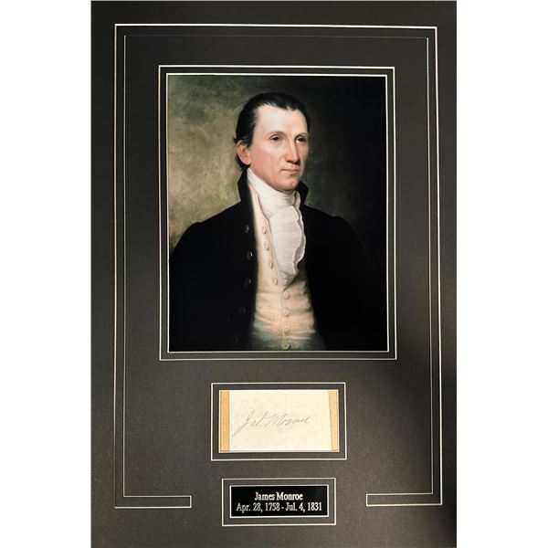 James Monroe Autographed Display
