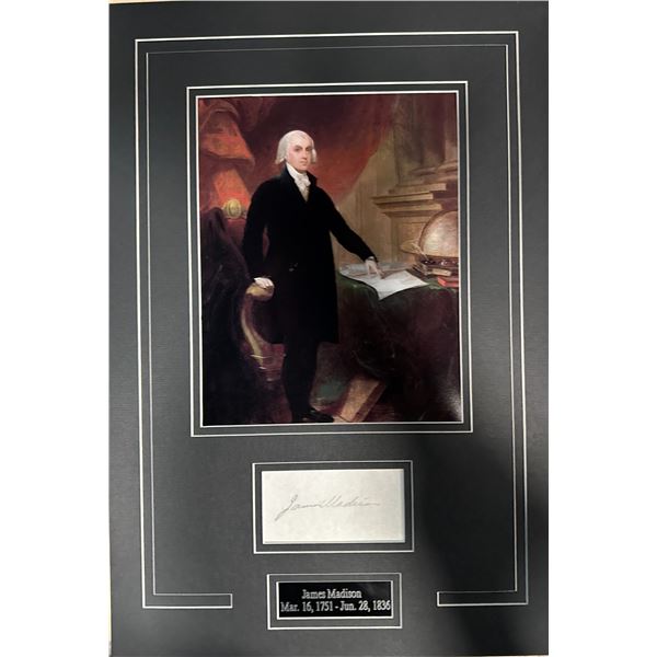 James Madison Autographed Display