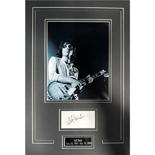 Jeff Beck Autographed Display