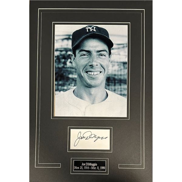 Joe DiMaggio Autographed DISPLAY