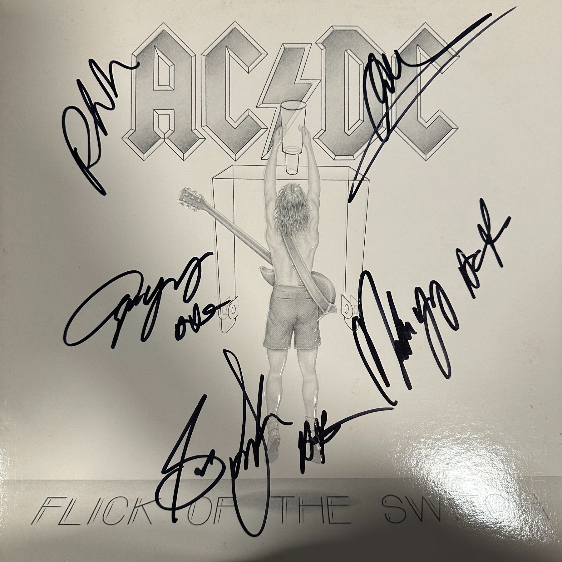 AC/DC Autographed Album All 5