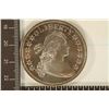 Image 1 : 1 TROY OZ .999 FINE SILVER PROOF ROUND. DRAPED