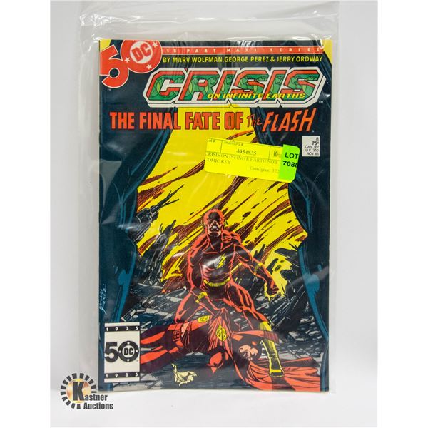 CRISIS ON INFINITE EARTH NO 8 COMIC KEY