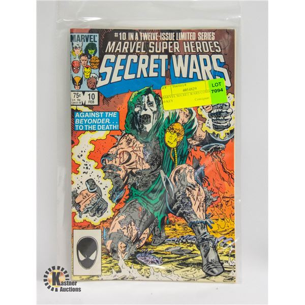 MARVEL SECRET WARS COMIC NO 10 KEY