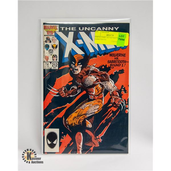 XMEN COMIC 212 1ST BATTLE SABRETOOTH