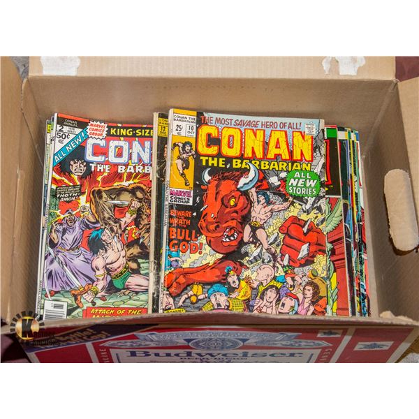 BOX FULL OF ASSTD VINTAGE SUPER HERO COMICS