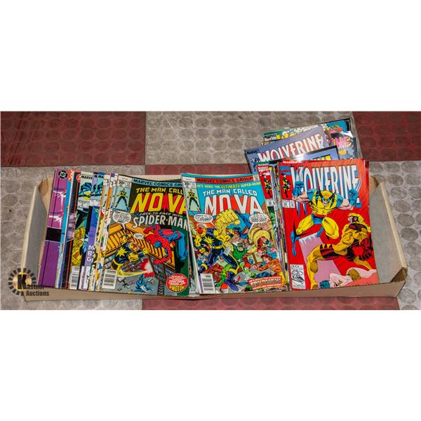 BOX FULL OF ASSTD VINTAGE SUPER HERO COMICS