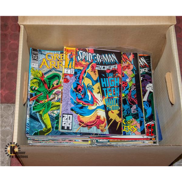 BOX FULL OF ASSTD VINTAGE SUPER HERO COMICS