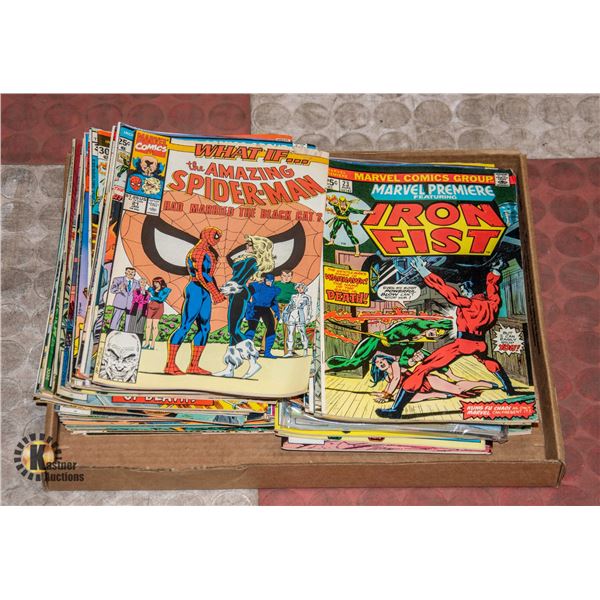 BOX FULL OF ASSTD VINTAGE SUPER HERO COMICS