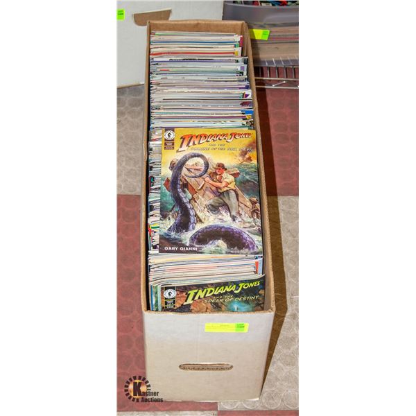 LONG BOX FULL OF ASSTD VINTAGE SUPER HERO COMICS