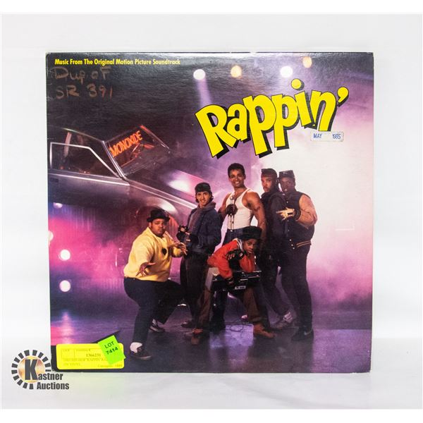 1985 HIP-HOP 'RAPPIN' RAP ALBUM ON VINYL