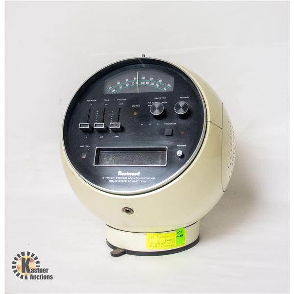 1972 SPACEBALL 8-TRACK PLAYER BY FLEETWOOD MODEL