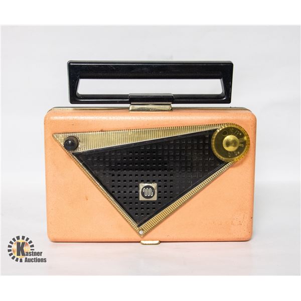 1955 PINK MOTOROLA RADIO MODEL # MP-55L