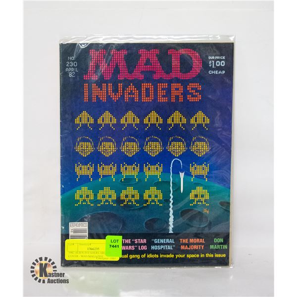 1982 ALIEN INVADERS ARCADE COVER - MAD MAGAZINE