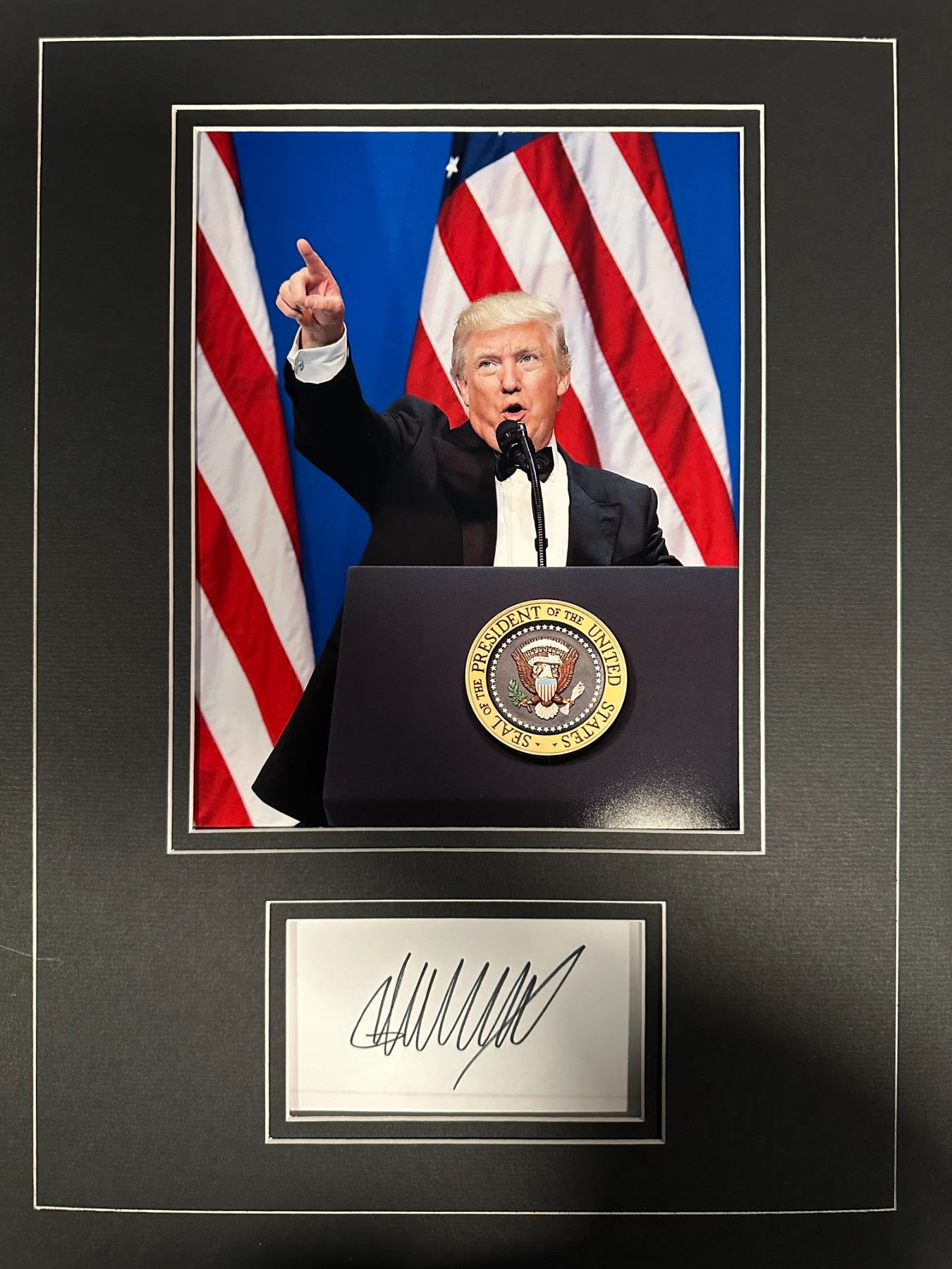 Donald Trump Autographed Display