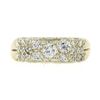 Image 4 : Antique 14k Two Tone Gold 0.50 ctw Old Cut Pave Set Diamond Wide Band Ring
