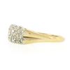 Image 6 : Antique 14k Two Tone Gold 0.50 ctw Old Cut Pave Set Diamond Wide Band Ring