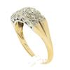 Image 9 : Antique 14k Two Tone Gold 0.50 ctw Old Cut Pave Set Diamond Wide Band Ring