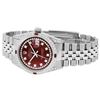 Image 8 : Rolex Mens Stainless Steel Red Diamond Lugs And Ruby 36MM Datejust Wristwatch